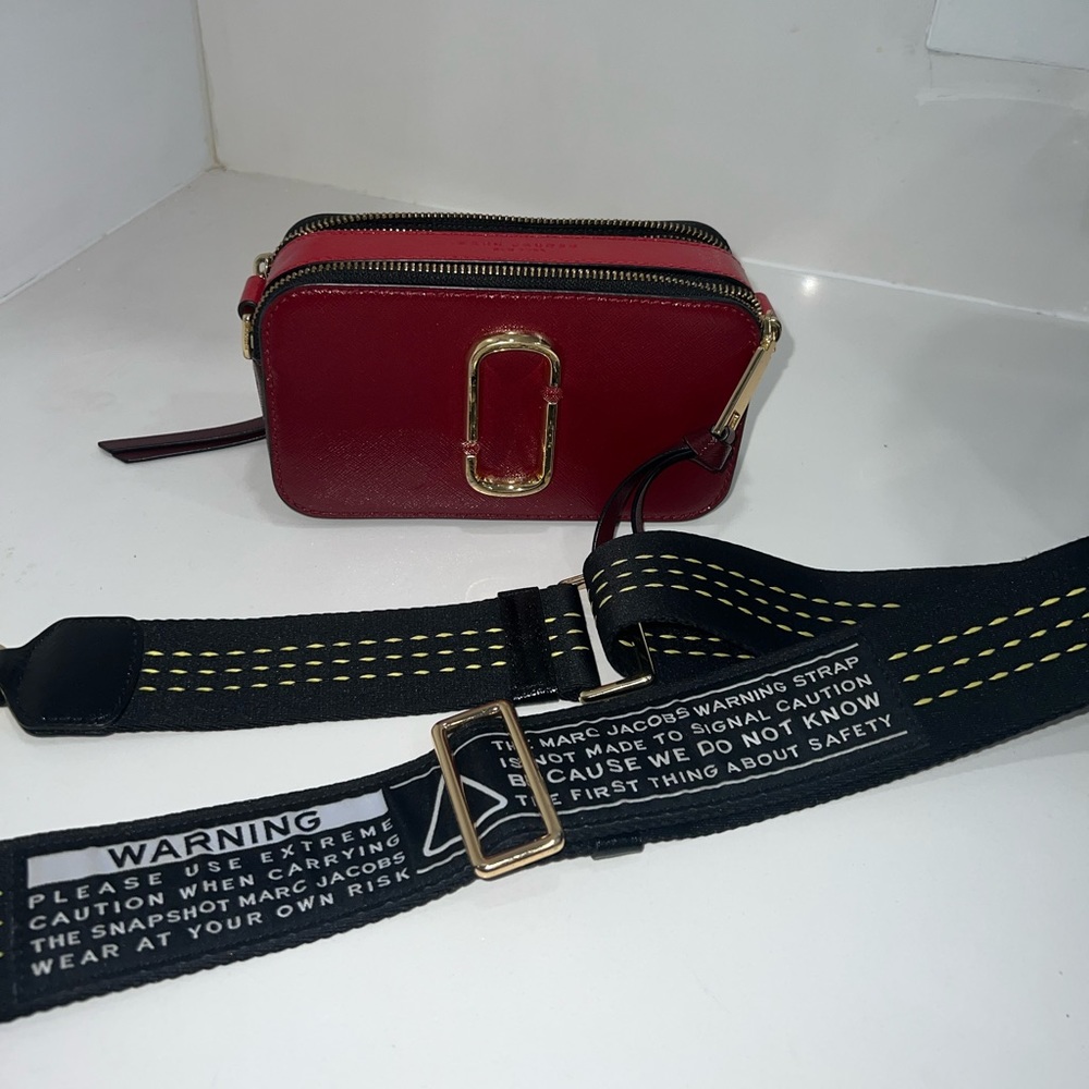 Marc Jacobs Snapshot in Red Multi with Rare Strap